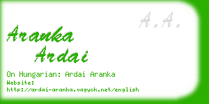 aranka ardai business card